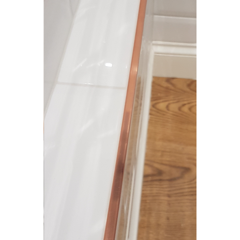 Straight Edge BRUSHED Solid Copper Tile Trim 2.5m by PREMTOOL Buy Metal Tile Trim Online